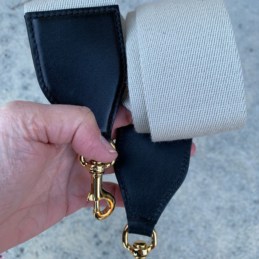 Gucci Black Leather Mini Bag with Gold Chain - Picture 10 of 11